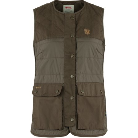 Fjällräven Forest Wool Fodrad Väst XS - female - Dark Olive/Grön - Västs