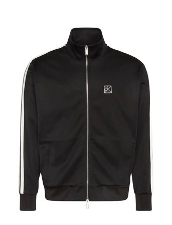 Dbl Knit Stripe Track Jacket Black Calvin Klein