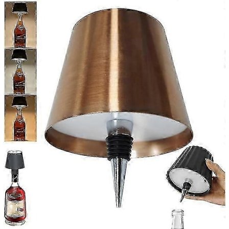 Trådløs flaskelampe, 3 farver genopladelige vinflaskelys til barer og restauranter