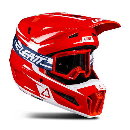 Leatt Moto 3.5 V26 MX Helmet Kit with Goggles Red S