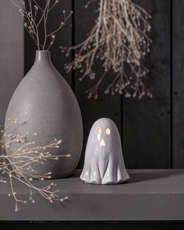 Dekorasjon LED Boo Lys grå