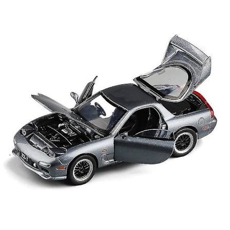1:32 Leluauto Mazda Rx7 Urheiluauto Seosauto Harmaa