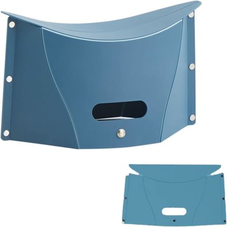 Letvægts Sammenklappelig Foldbar Stol til Rejser Sammenkomster Grill Bibliotek Backpacking Udendørs Ultralet Mini (Blå)