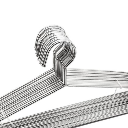 Trådhengere 20-pakning Rustfritt Stål Sterke Metall Kleshengere 17,7 Tommer