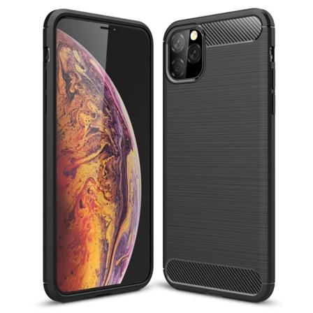 iPhone 11 PRO MAX - Flexibel Carbon Mjuk TPU Skal - Svart Black
