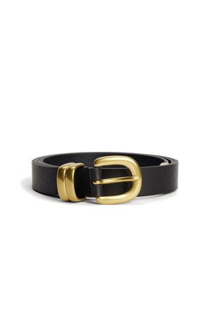 Zoilo Leather Belt Black Gold