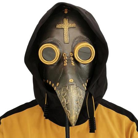 Halloween Steampunk Pestelege Maske Cosplay Karneval Fest Kryssnebb Fugl Fancy Dress Up Kostyme Rekvisita Gold