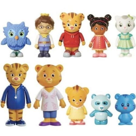 Daniel Tigers nabolag venner og familie figursett (10-pakning)