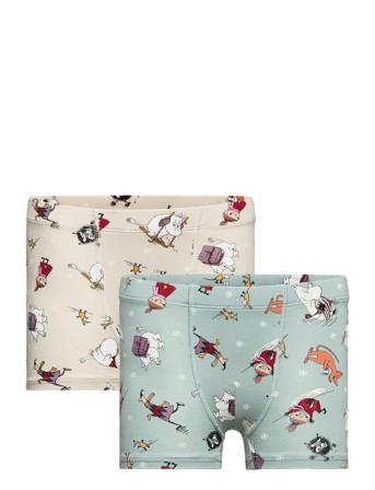 Boxer Moomin 2 Pack Night & Underwear Underwear Underpants Beige Lindex*Betinget Tilbud