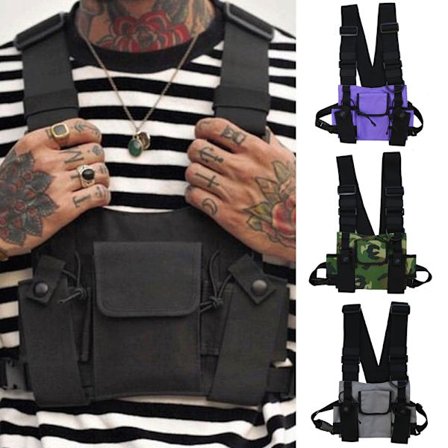 Herr taktisk front bröst rigg väska bröst pack påse utomhus - high quality