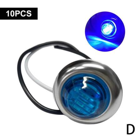 10 St 3/4” Runda Led-klarhetsljus Främre Bakre Sidomarkör Ind