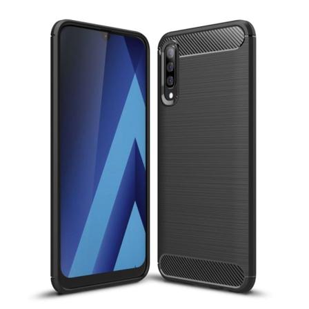 Samsung Galaxy A70 - Brushed Tpu Skal - Svart Black Svart