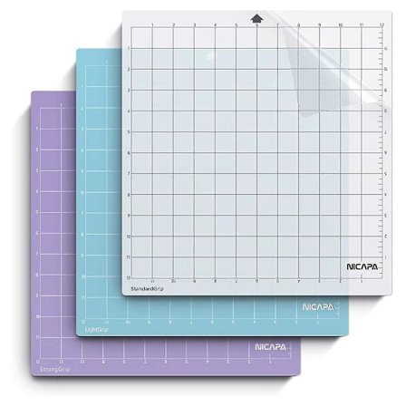 Utskiftingskuttematte for Silhouette Cameo 4/3/2/1 (12x12 tommer 3-pakning - Standardgrip, Lightgrip, Stronggrip