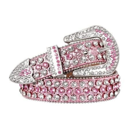 1/2/3/5 Y2K Style Rhinestone Bälte Western Rhinestone Bälte För Pink 105cm 1 Pc