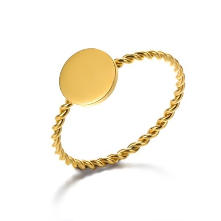 Enkelt rostfritt stål Retro Lady Butterfly Twisted Chain Rings Hjärta Kors Runt Enkelt Finger Smycken För Dam Tillbehör