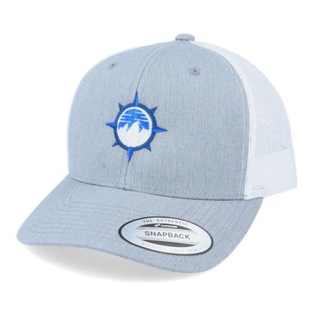 Wild Spirit - Grå trucker Keps - Mountain Windrose Grey/White Trucker @ Hatstore