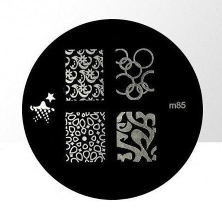 Stempelplade - Negledekorationer - m85 - Rund