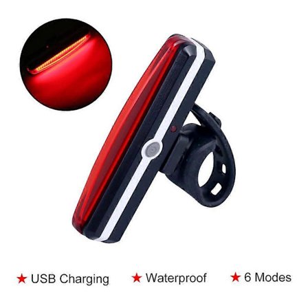 Cykel Baklampa 300 Lumen USB Uppladdningsbar Vattentät MTB Cykel Bakljus Ciclismo Luz Trasera Bicicleta Cykeltillbehör