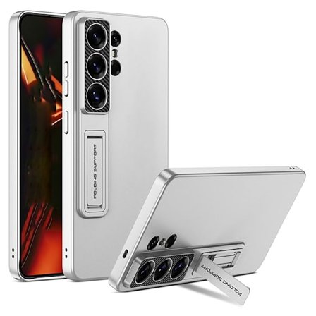 GKK Mobilskal till Samsung Galaxy S26 Ultra Slim Kickstand Plast - Silver