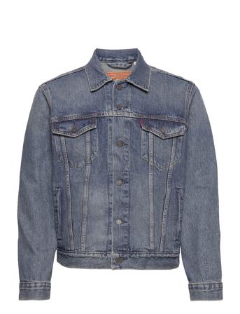 The Trucker Jacket Broadway Te Dongerijakke Denimjakke Blå LEVI ́S Men