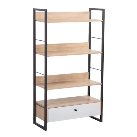 Kirjahylly, luonnonmusta, 70x30x125 cm, avohyllyt