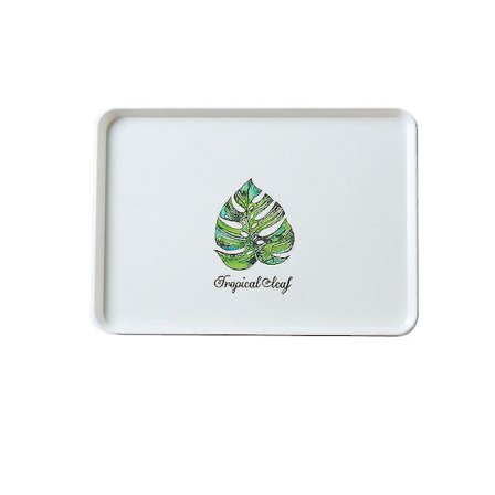 Bakke Plastik Rektangulær Husholdning Nordisk Enkel Opbevaring Side Ret Cake Brød Frugt Plade Te Plade Lille Kop Plade, Skildpadde Ryg Blad Shibaod