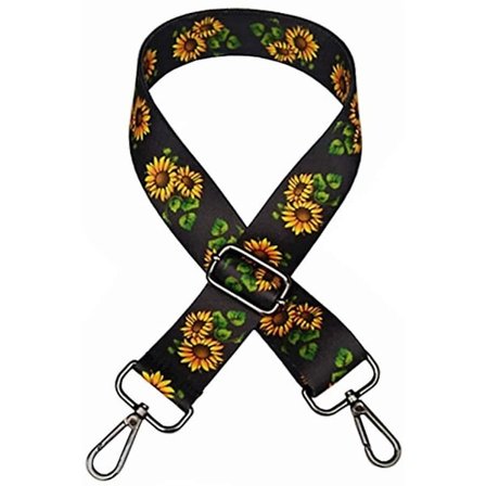 Axelrem Svart metall handväska Rem Färgglad axelrem Bred axel