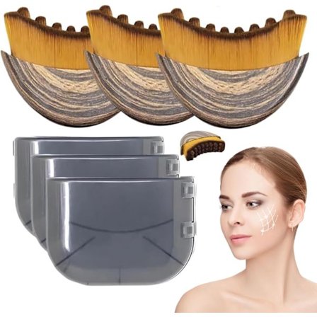 1/2/3-pakke Lymfedrenasje Ansiktsbørste for Ansikt – Myk Massasjebørste for Kontur, Guasha & Hudpleie