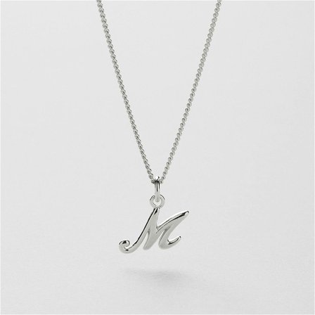 M Vintage Letter Necklace