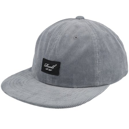 Reell - Grau Snapback Cap - Flat 6-panel Cap 141 Blue Grey Corduroy Grey Snapback @ Hatstore