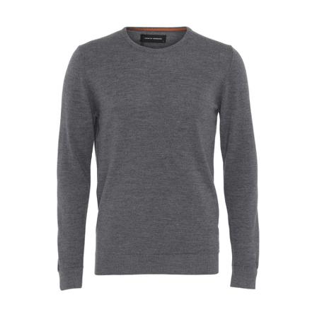 Clean Cut, Merino Wool Crew Grijs, Heren, Maat:S