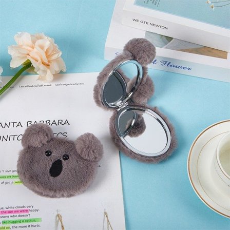 IC 1:a tecknade koala kompakt spegel kosmetisk hopfällbar bärbar spegel