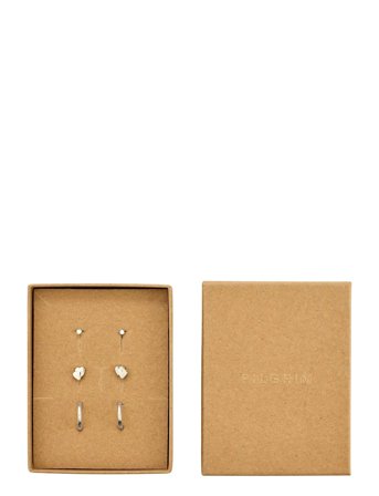 Halo Gift Set, Earrings 3-In-1 Set Brown Pilgrim