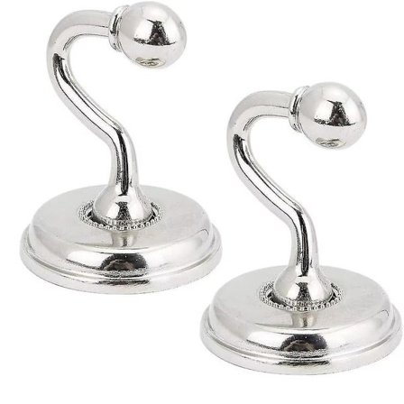 Gardinklemmer, Vintage Vægmonterede Gardinophængsklemmer Dør Hat Knagerække Alle Beslag Inkluderet (1 par, Sølv)