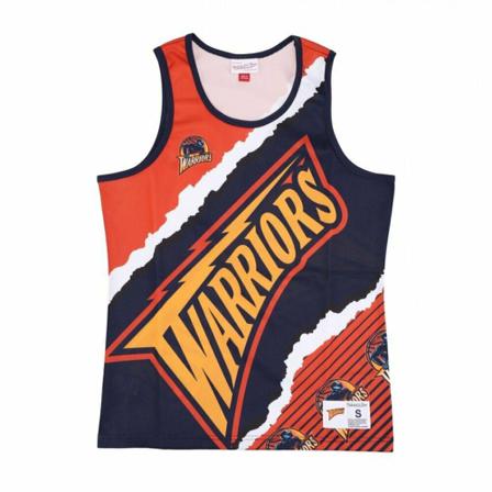 Mitchell & Ness basketball tank top nba jumbotron 2.0 mesh tank hardwood classics golwar , Rood , Heren , Maat: L