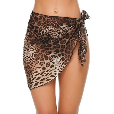 Kvinder badedragt wrap kjole nederdel badetøj chiffon sjal strand sarong bikini