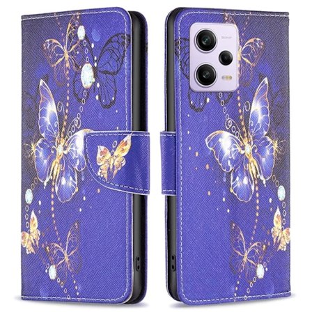 Wonderland Xiaomi Poco X5 Pro Läppäkotelo - Purple Butterflies