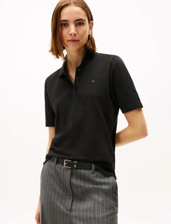Tommy Hilfiger 1985 Reg Pique Polo Ss - Black - S