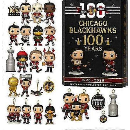 Chicago Bears Viikko 105 Jouluinen yllätyslaatikko Joulukuusenkoriste Akryyliriipus B Chicago Blackhawks yllätyslaatikko ..
