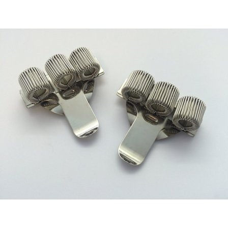 2 stk. Premium Metal Penneholder med Tre Huller og Lommeklips til Noter-FF-