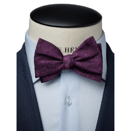 John Henric Silk Woven Formal Bow Tie Self Tied Kostymtillbehör Herr Lila ONESIZE
