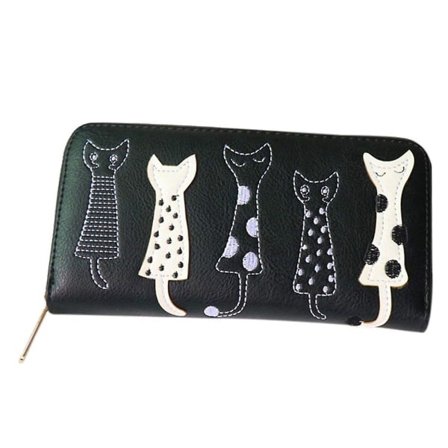 Pung, Kvinder, Lang, Casual, Lynlås, Pu Læder