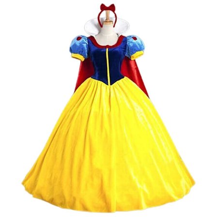Halloween Deluxe Prinsesse Snøhvit Kostyme Voksen Kvinner Klassisk Eventyrkjole Maskerade Karneval Cosplay Fest Antrekk Kle deg opp