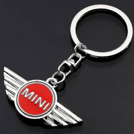 Lang kjede metall nøkkelring bil logo nøkkelring for Mini Cooper