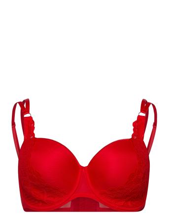 First_Night Padded Balcony Bra Lingerie Bras & Tops Balc Tte Bras Röd Primadonna