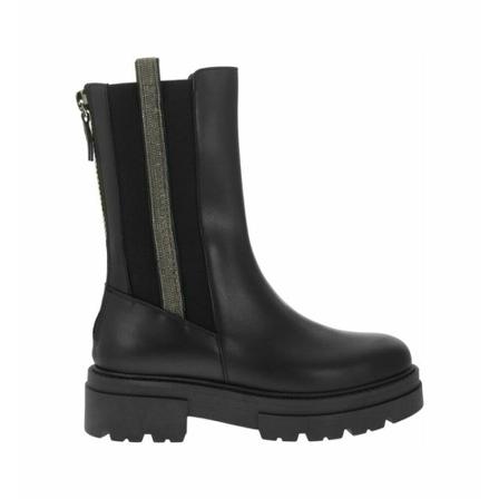 Fabiana Filippi, Chuncky leather Beatles boots Czarny, Kobieta, Rozmiar: 37 EU