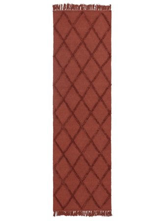 Washable Small Adela Rug - Rust Red 80X250 Cotton, In Rustic Style