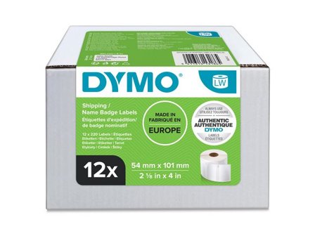 DYMO Etikett LW 101x54mm 12rl/fp - Lyreco - Kontorsmaskiner - Etikettskrivare och etiketter - Etiketter - Dymo
