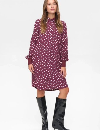 Nümph Nulivy Shirt Dress - Burgundy - 42