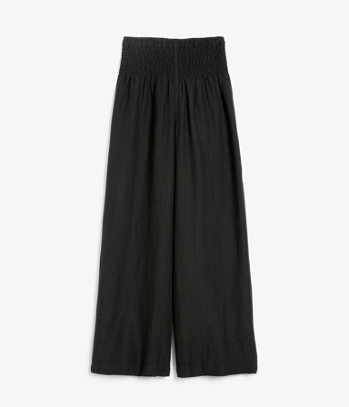 Kappahl | Vid bukse i linblanding Svart S | Svart